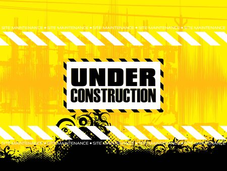 Abstract yellow under construction black pattern vector illustrationのイラスト素材