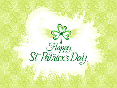 abstract artistic st patricks grunge background vector illustrationのイラスト素材