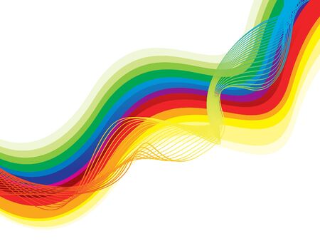 Abstract artistic colorful wave illustrationのイラスト素材