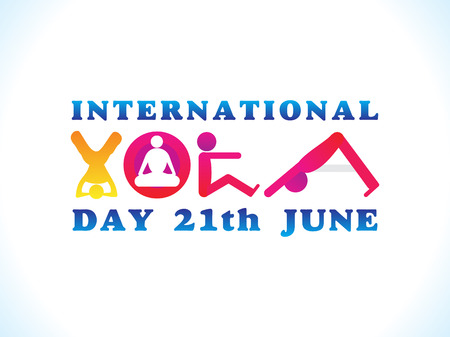 abstract artistic yoga day background vector illustrationのイラスト素材