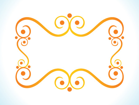 abstract artistic orange floral border vector illustrationのイラスト素材