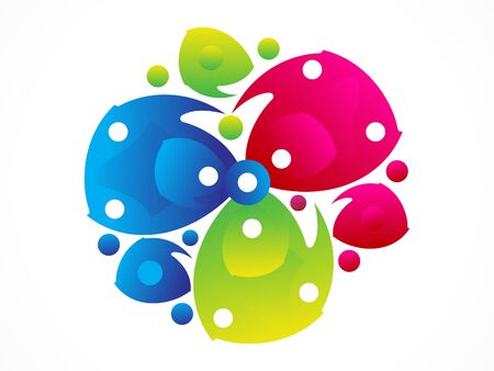 Abstract artistic creative colorful floral vector illustrationのイラスト素材