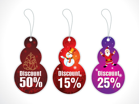 Abstract artistic creative christmas tags vector illustrationのイラスト素材