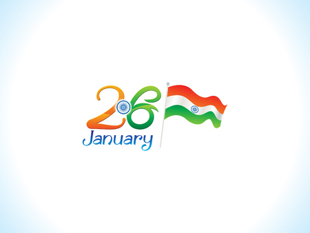abstract artistic happy republic day text vector illustrationのイラスト素材
