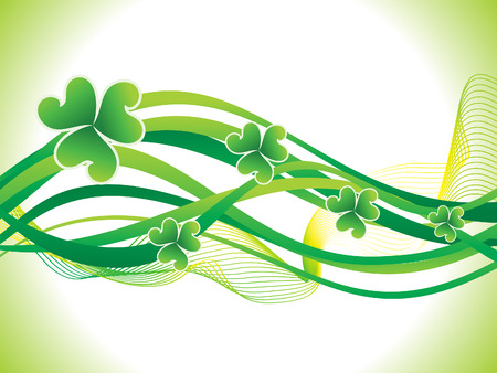 abstract artistic creative st patricks wave vector illustrationのイラスト素材