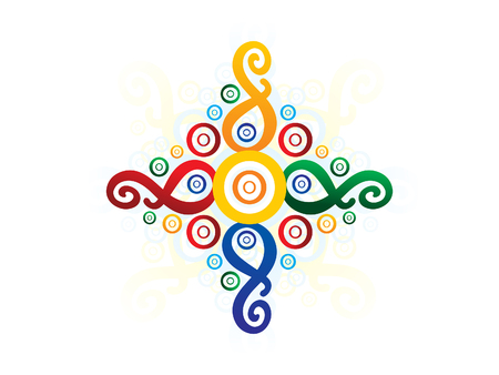 abstract artistic creative colorful floral vector illustrationのイラスト素材