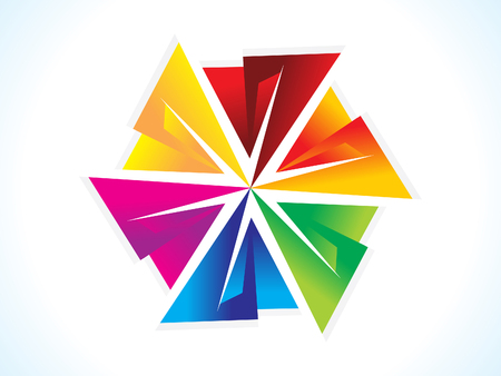 Abstract creative colorful rainbow hexagon iconのイラスト素材