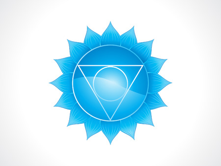 abstract artistic blue throat chakra vector illustrationのイラスト素材