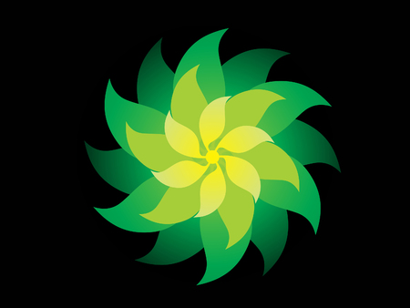 abstract artistic creative green flower vector illustrationのイラスト素材