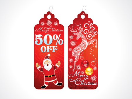 abstract artistic creative christmas tag vector illustrationのイラスト素材