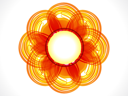 abstract artistic creative orange flower vector illustrationのイラスト素材