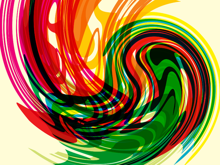 abstract artistic creative colorful wave vector illustrationのイラスト素材