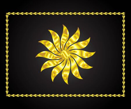 Abstract artistic creative golden borderのイラスト素材