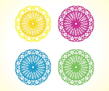 abstract artistic creative colorful circles vector illustrationのイラスト素材