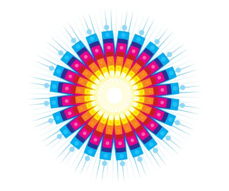 abstract artistic creative colorful rainbow circle vector illustrationのイラスト素材