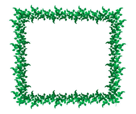 abstract artistic creative green leaf border vector illustrationのイラスト素材