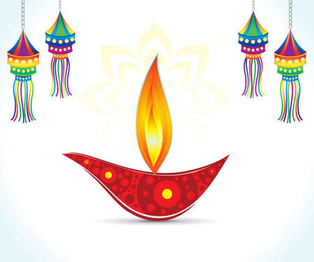 abstract artistic creative deepawali background vector illustrationのイラスト素材