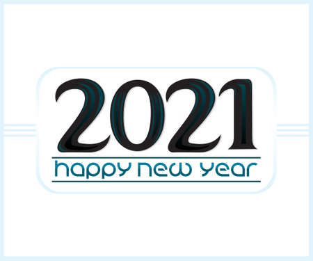 artistic creative new year text vector illustration