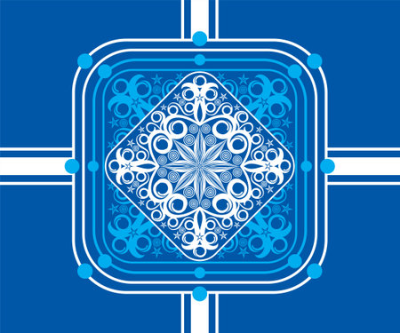 abstract artistic creative blue floral vector illustrationのイラスト素材