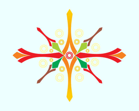 abstract artistic rainbow colorful floral vector illustrationのイラスト素材