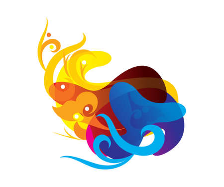 abstract artistic creative colorful smoke vector illustrationのイラスト素材