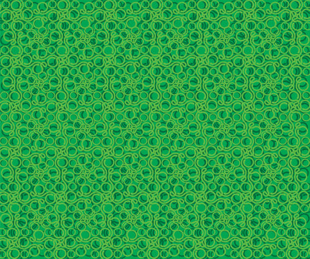 Seamless pattern with abstract green circles on a green background.のイラスト素材