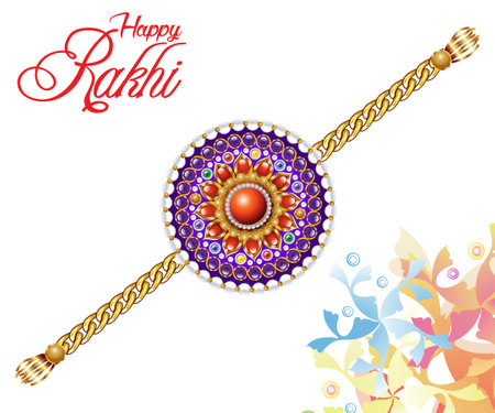 artistic creative raksha bandhan background vector illustrationのイラスト素材