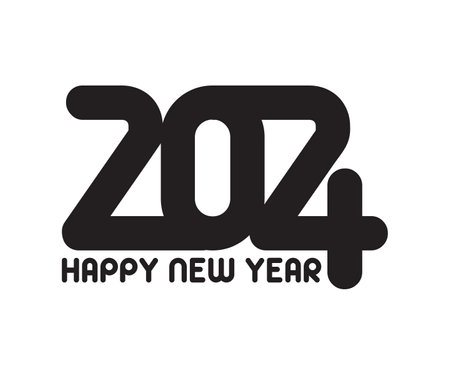 abstract artistic creative new year text vector illustrationのイラスト素材