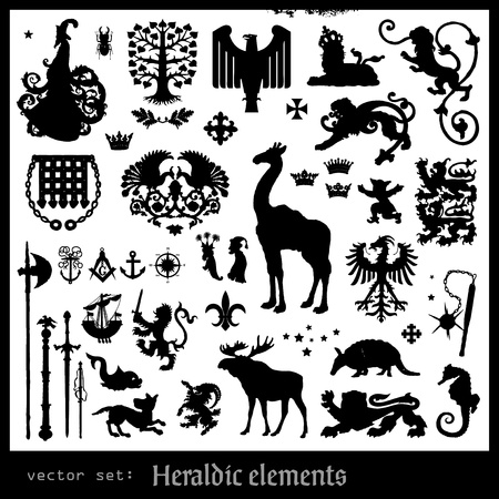 heraldic elementsのイラスト素材