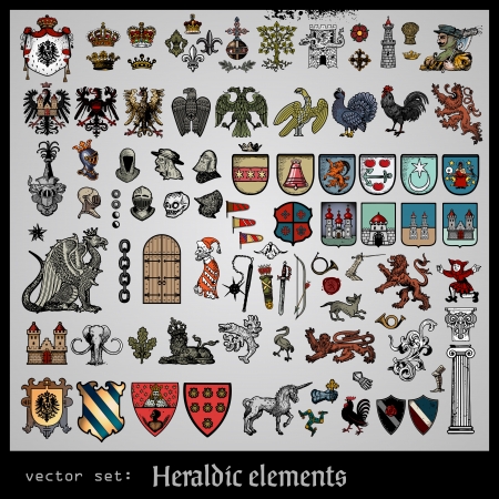 heraldic elementsのイラスト素材