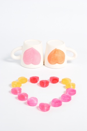 Two cup of love conceptの写真素材