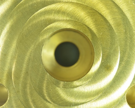 Matterial brass with circular  tool path backgroundの写真素材