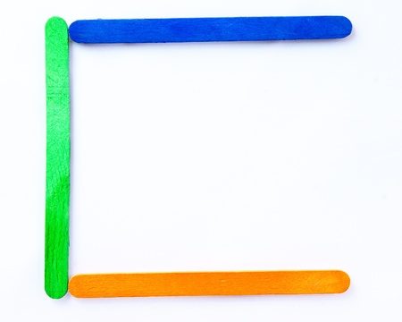 Colorful wood bar separated to C consonant on isolated whiteの写真素材