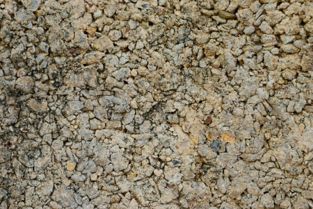Close up on the rock in concrete wall backgroundの写真素材