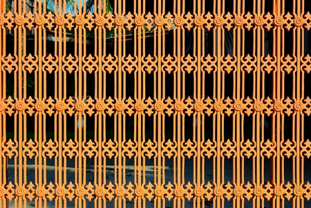 The old style palisade in front of homeの写真素材