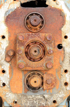 The tripple old baering on old machineの写真素材