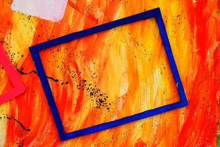 Colorful background with the beautiful blue frame