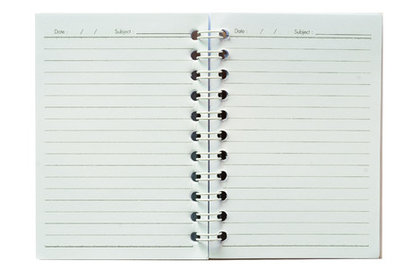 The small notebook on the white isolated の写真素材