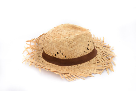 Cotton hat on isolated white background の写真素材