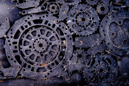 Abstract old black gear background for graphic designer