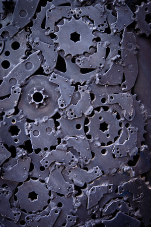 Abstract old black gear background for graphic designerの写真素材