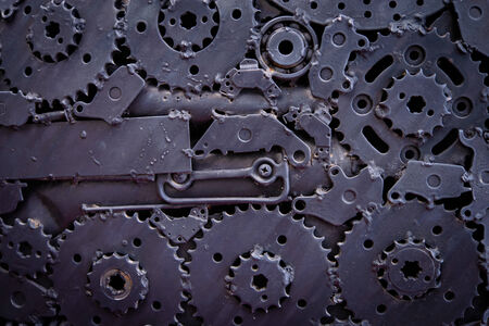 Abstract old black gear background for graphic designerの写真素材