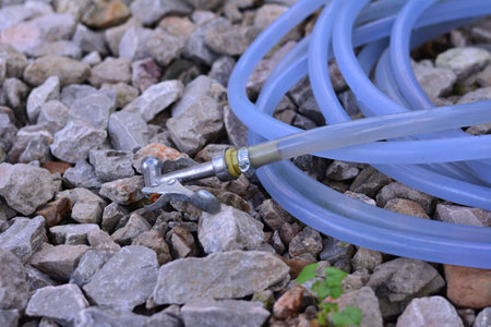 white  sprayer for gardeningの写真素材