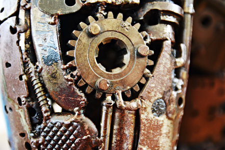 metallic gearsの写真素材