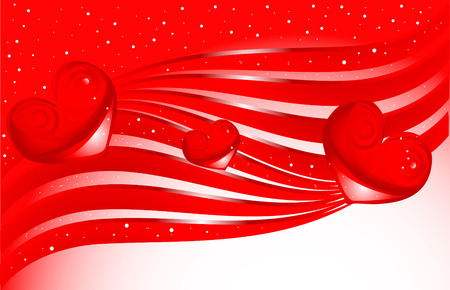 white background with red heart in vector format.のイラスト素材