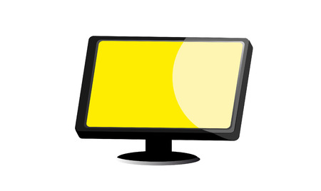 plasma tv, realistic vector illustration.のイラスト素材