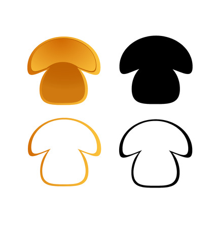 vector mushrooms in the forestのイラスト素材