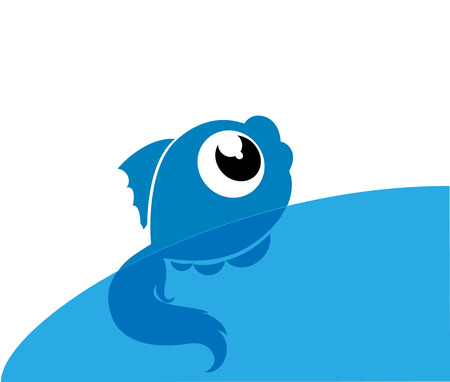 beautiful smal vector fish in seaのイラスト素材