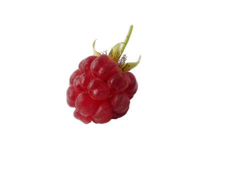 Ripe Fresh Raspberries On White Background