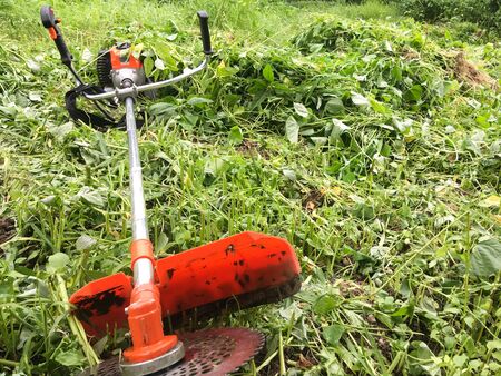 Lawn mower, grass, equipment, mow gardener care work tool